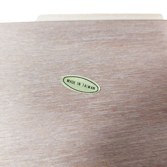 Vintage Wooden Playing Card Holder Box Golf Etched Glass Top - Picture 5 of 9